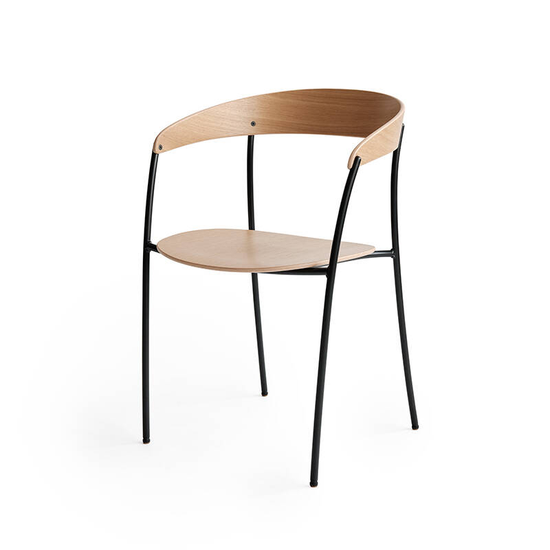 Chaise MISSING avec accoudoirs Chêne naturel NEW WORKS