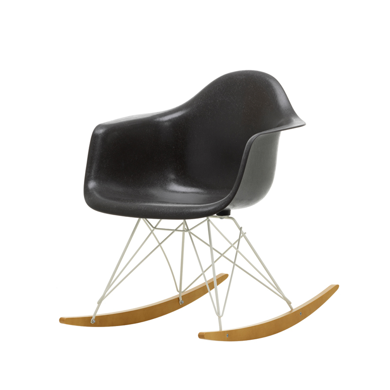 Fauteuil EAMES FIBERGLASS ARMCHAIR RAR Gris foncé Eames VITRA