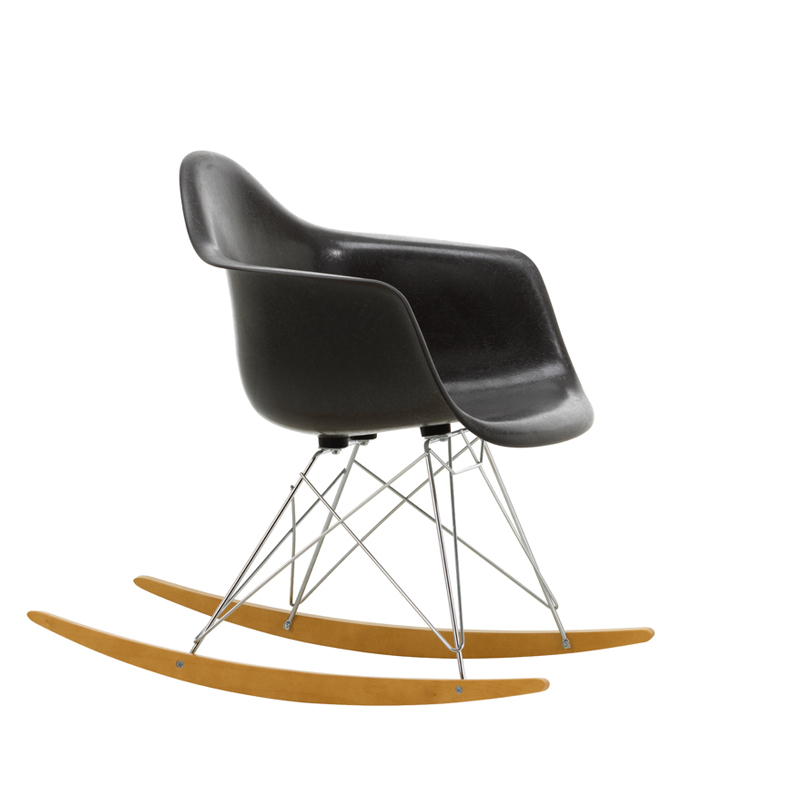 Fauteuil EAMES FIBERGLASS ARMCHAIR RAR Gris foncé Eames VITRA