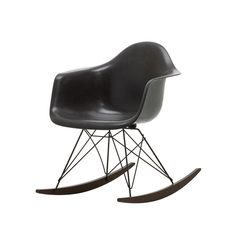 Fauteuil EAMES FIBERGLASS ARMCHAIR RAR Gris foncé Eames VITRA