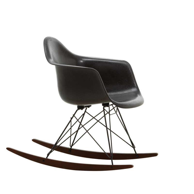 Fauteuil EAMES FIBERGLASS ARMCHAIR RAR Gris foncé Eames VITRA