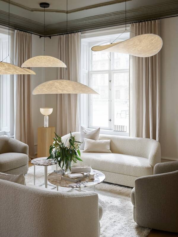 Table d'appoint guéridon FLORENCE Ø 50 Marbre White Viola/ piètement blanc NEW WORKS