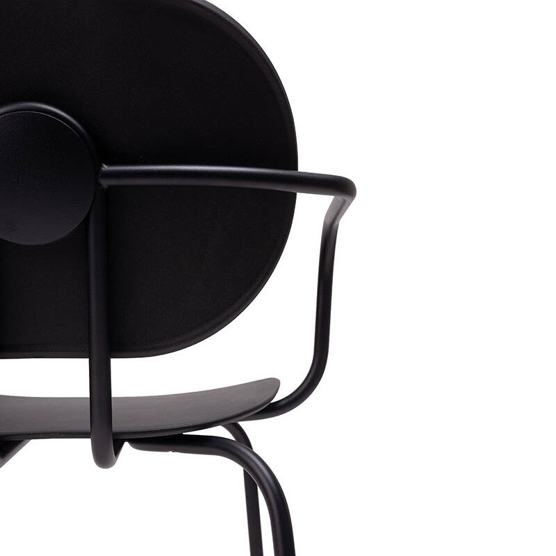 Chaise HARI PP indoor avec accoudoirs Noir / Noir ONDARRETA