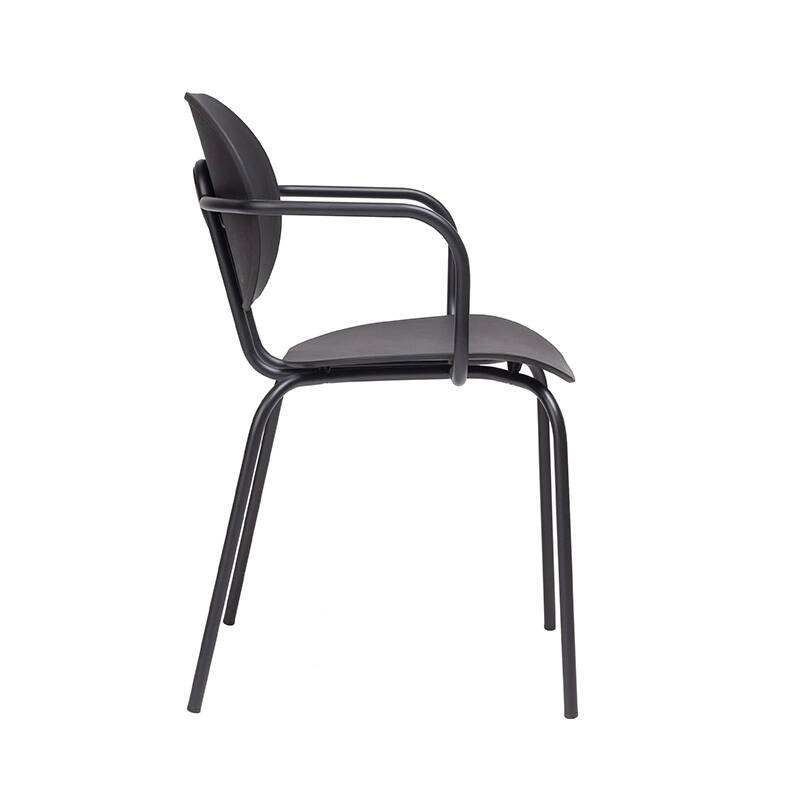 Chaise HARI PP indoor avec accoudoirs Noir / Noir ONDARRETA
