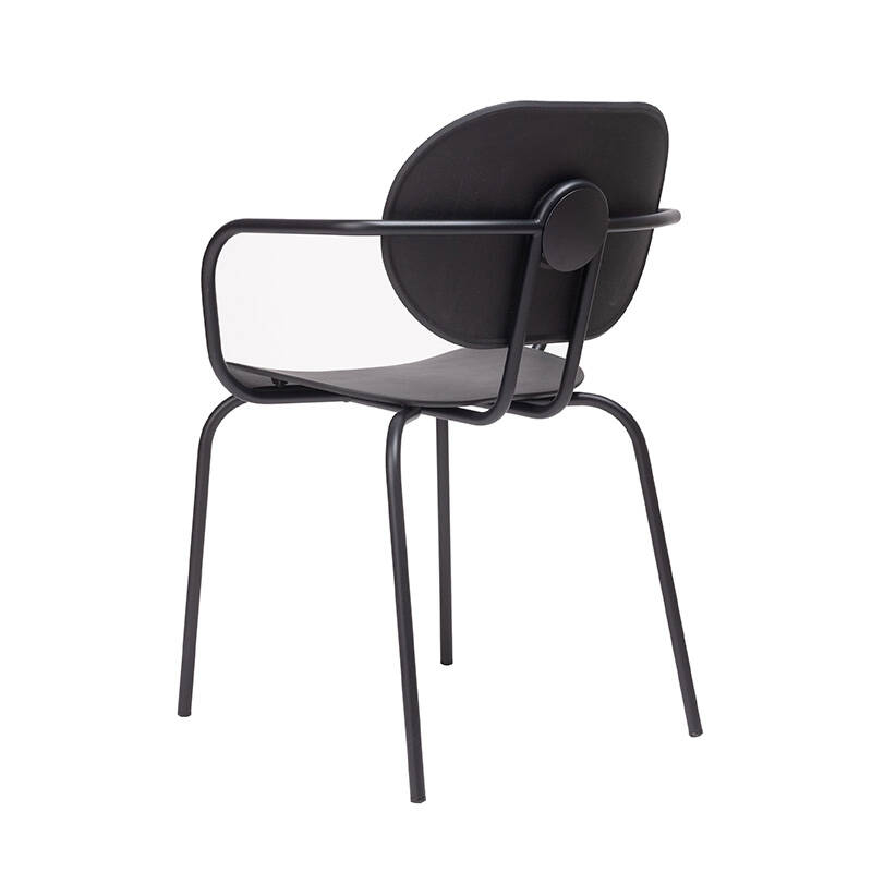 Chaise HARI PP indoor avec accoudoirs Noir / Noir ONDARRETA