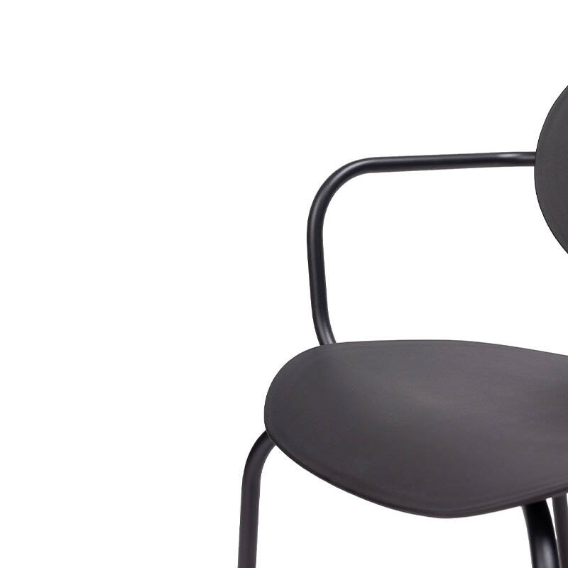 Chaise HARI PP indoor avec accoudoirs Noir / Noir ONDARRETA