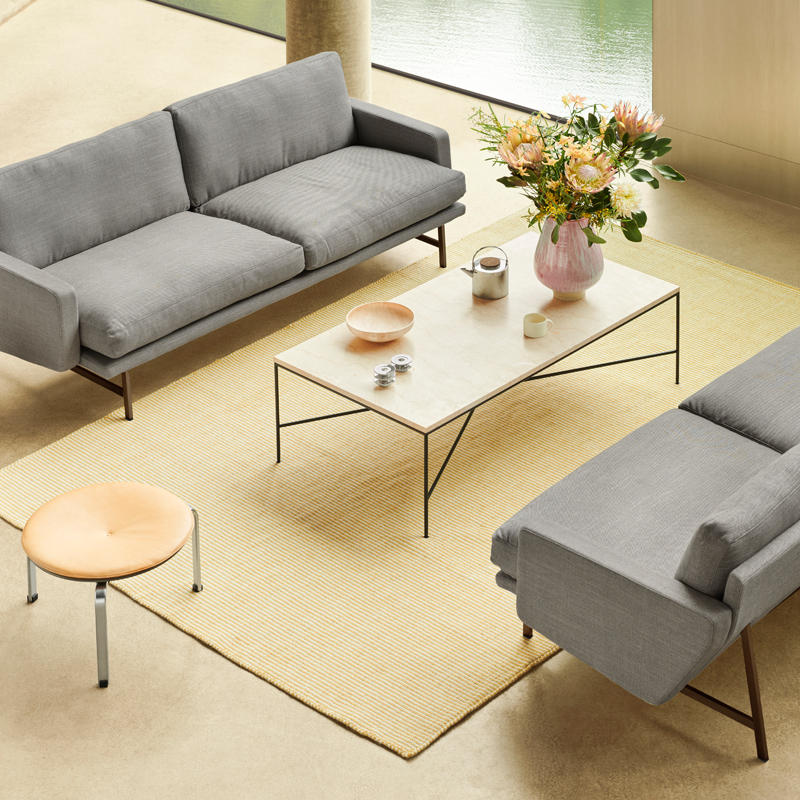 Table basse PLANNER 130x70 Crème FRITZ HANSEN