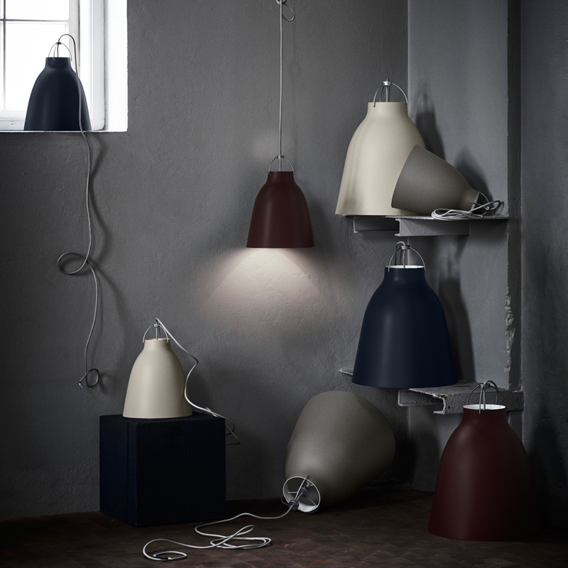 Suspension CARAVAGGIO P1 Gris 45 mat/ câble gris FRITZ HANSEN