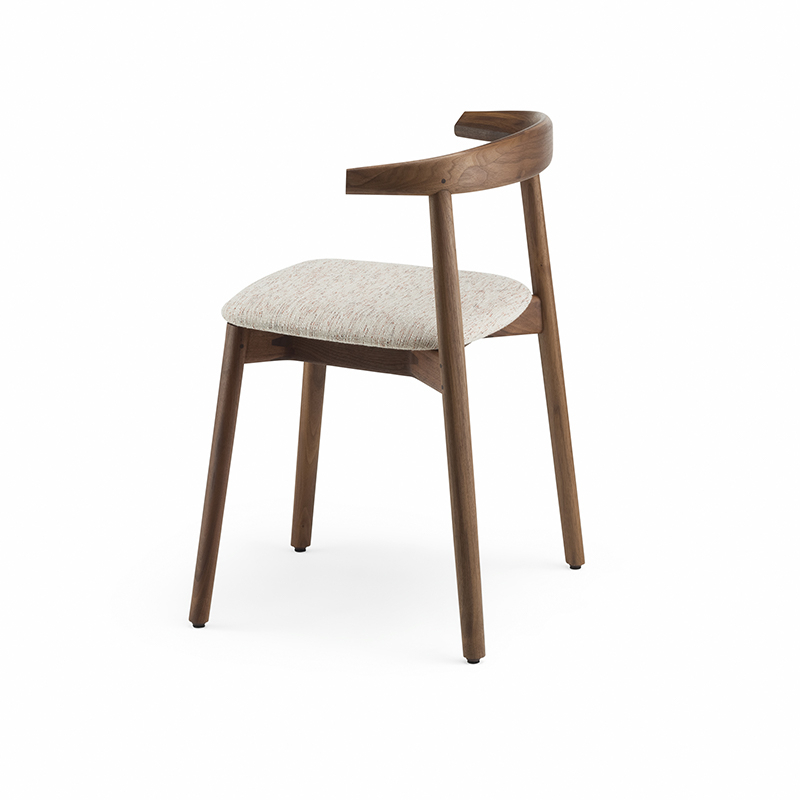 Chaise ANDO ASSISE TISSU Noyer danois huilé / Sonar 113 DE LA ESPADA