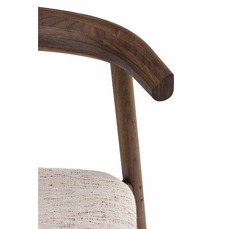 Chaise ANDO ASSISE TISSU Noyer danois huilé / Sonar 113 DE LA ESPADA