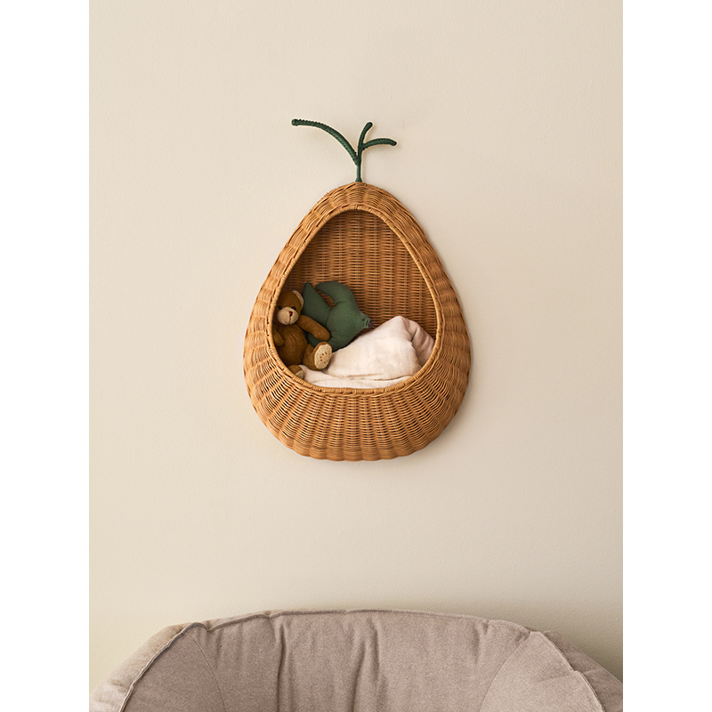 Rangement enfant PEAR BREADED WALL POCKET Naturel FERM LIVING