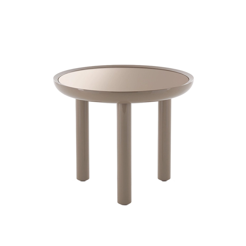 Table d'appoint guéridon K-TOP Ø 60 Miroir bronze/colombe KARTELL