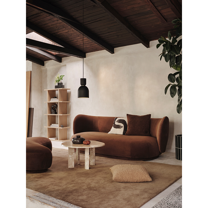 Canapé RICO Lounger Rich Velvet Marron doux FERM LIVING