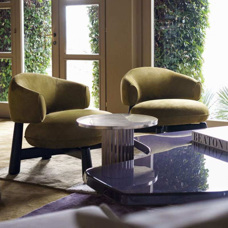Fauteuil OLAF Olive BAXTER MADE IN ITALY