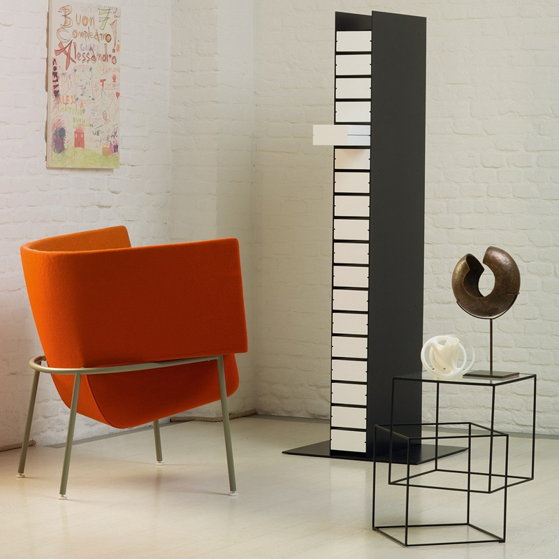 Table d'appoint guéridon THIN BLACK TABLE Noir CAPPELLINI