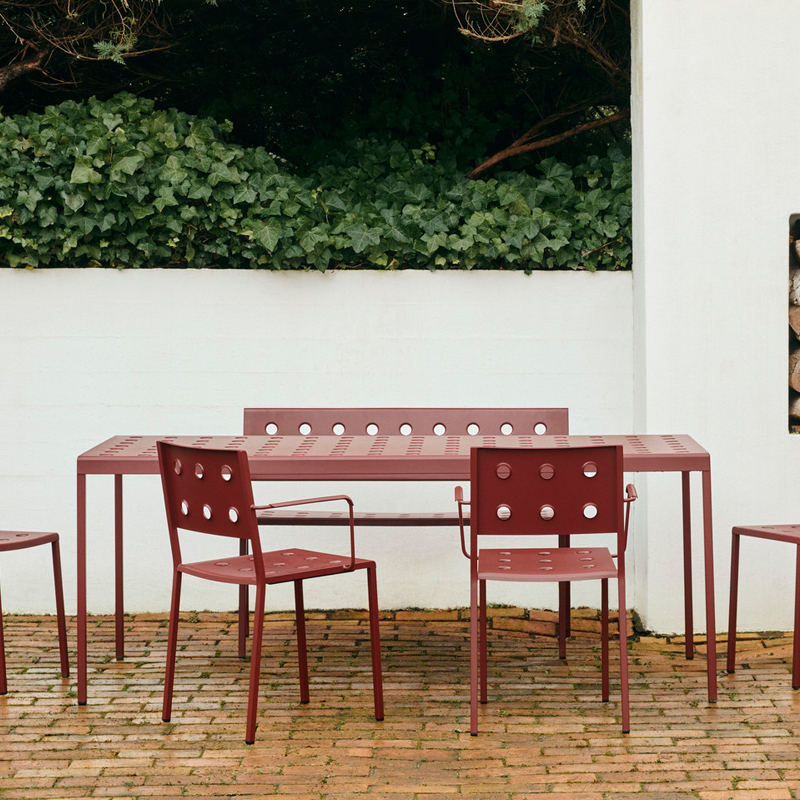Chaise extérieur Chaise BALCONY DINING Rouge fer HAY