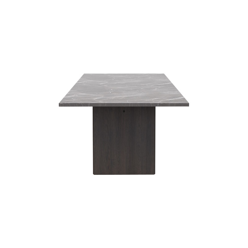 Table CABIN SQUARE Marbre Pietra gris / Chêne foncé VIPP