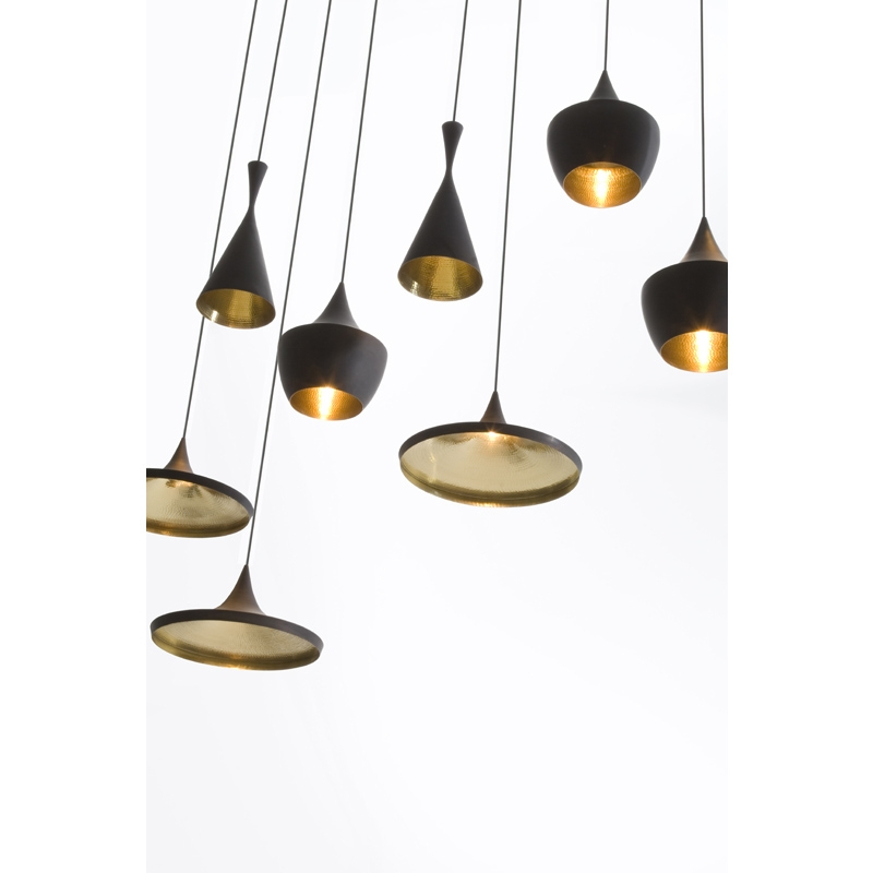 Suspension BEAT LIGHT WIDE Noir/ laiton TOM DIXON
