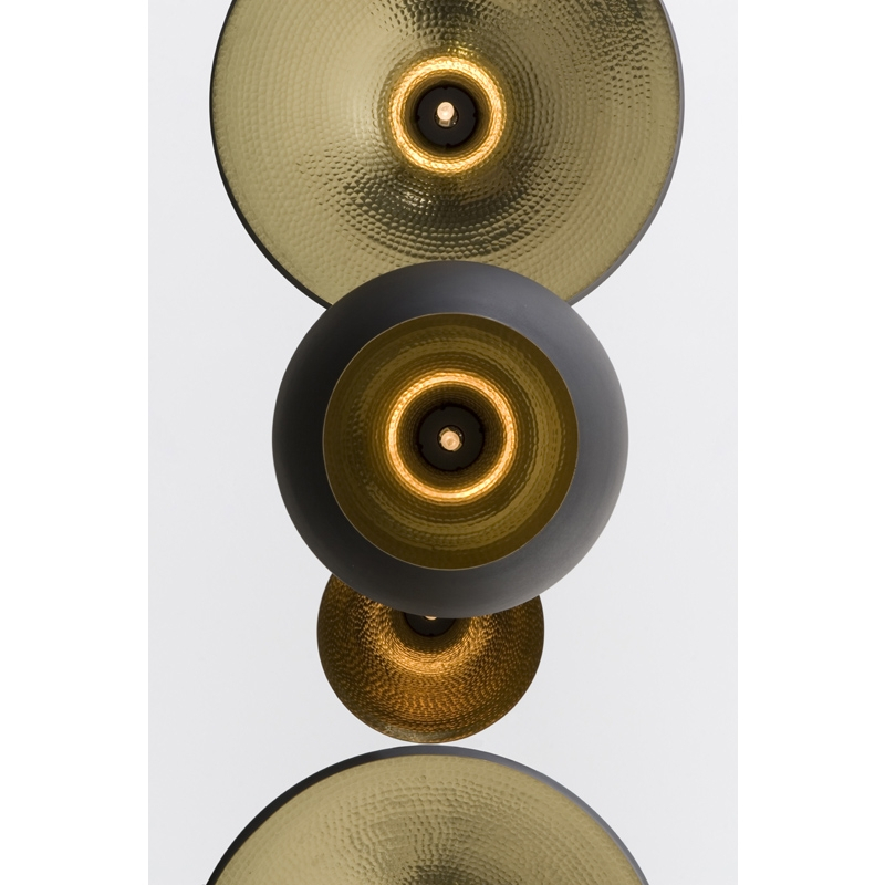 Suspension BEAT LIGHT WIDE Noir/ laiton TOM DIXON
