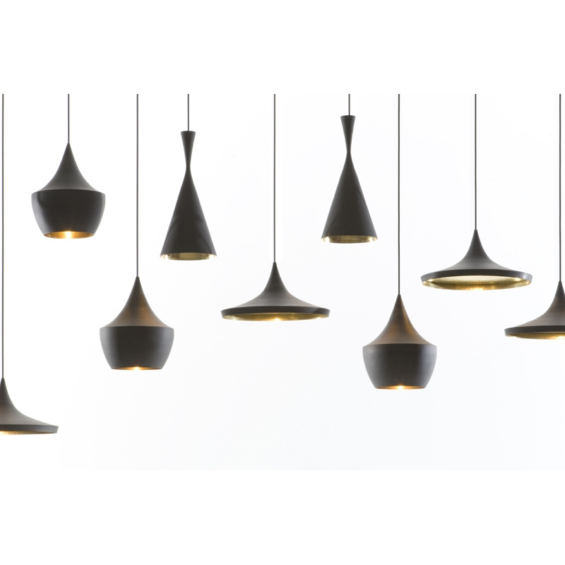 Suspension BEAT LIGHT WIDE Noir/ laiton TOM DIXON
