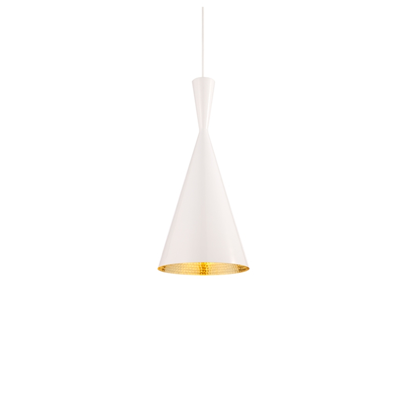 Suspension BEAT LIGHT TALL Blanc/ laiton TOM DIXON