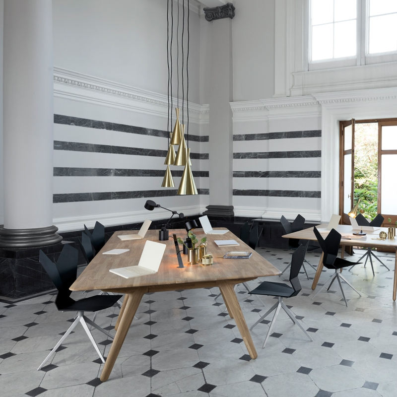Suspension BEAT LIGHT TALL Blanc/ laiton TOM DIXON