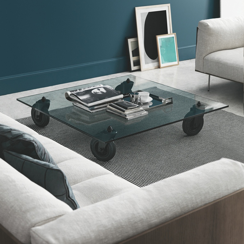 Table basse TAVOLO CON RUOTE Carrée FONTANA ARTE