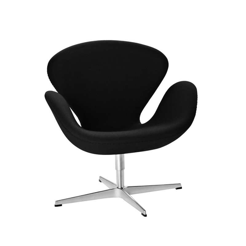 Fauteuil CYGNE Tissu Tonus Noir FRITZ HANSEN