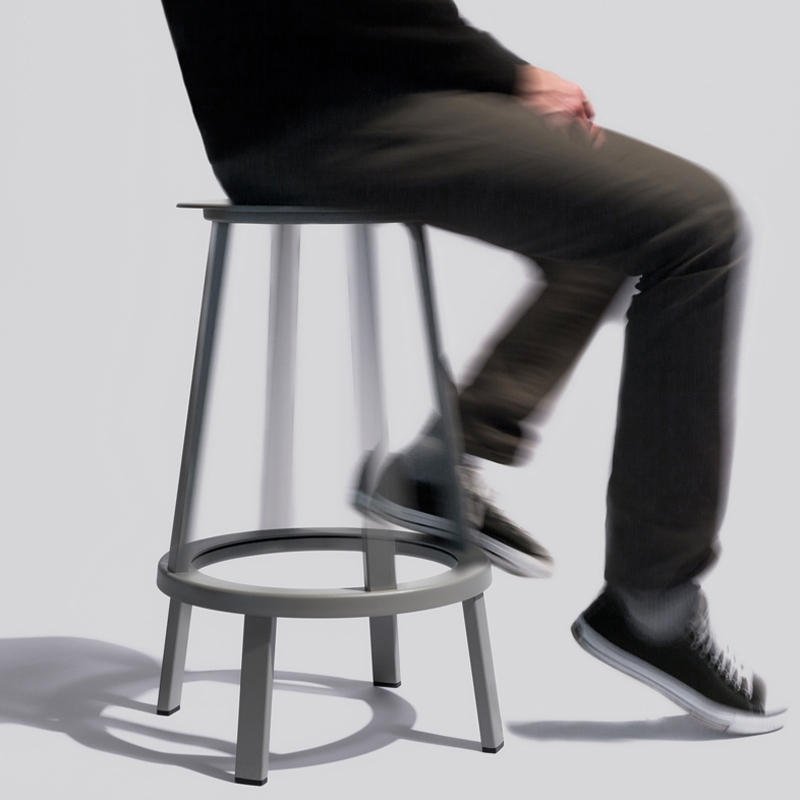 Tabouret haut REVOLVER Noir HAY