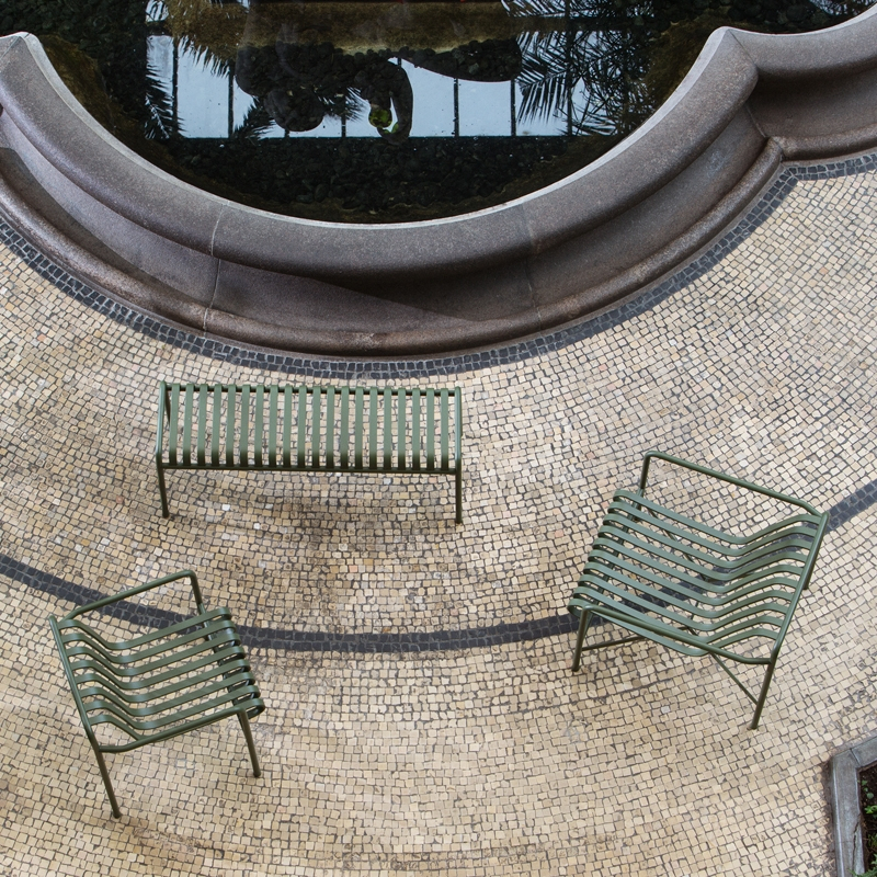 Chaise extérieur PALISSADE Gris clair HAY
