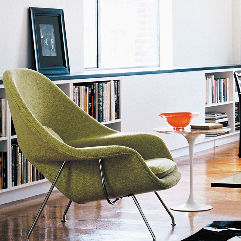 Table d'appoint guéridon SAARINEN plateau stratifié Blanc KNOLL