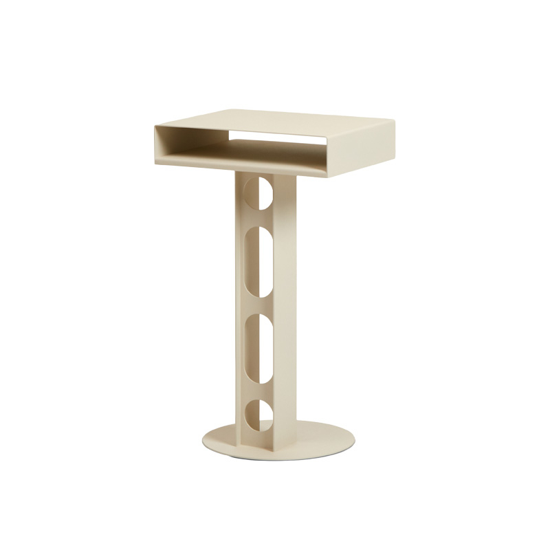 Table d'appoint guéridon Table SIDEKICK Perle PEDESTAL