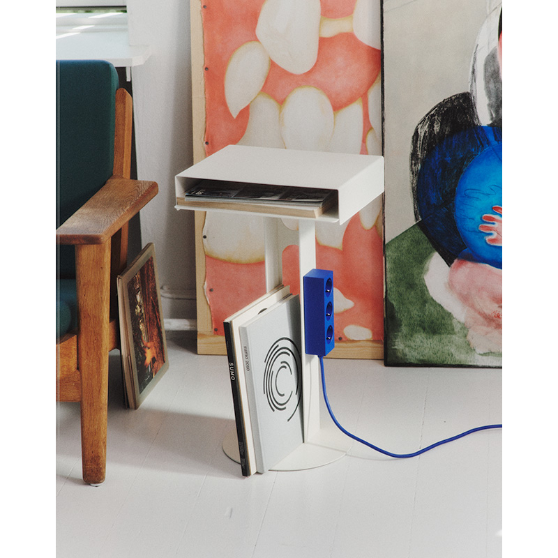 Table d'appoint guéridon Table SIDEKICK Perle PEDESTAL