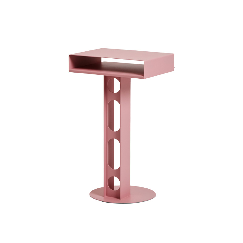 Table d'appoint guéridon Table SIDEKICK Bubble gum PEDESTAL