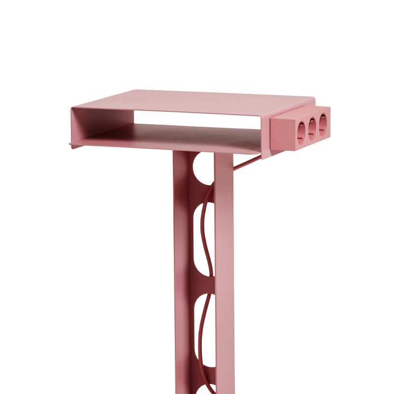 Table d'appoint guéridon Table SIDEKICK Bubble gum PEDESTAL