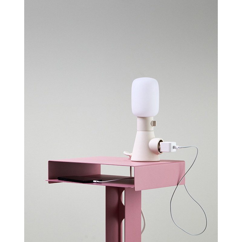 Table d'appoint guéridon Table SIDEKICK Bubble gum PEDESTAL