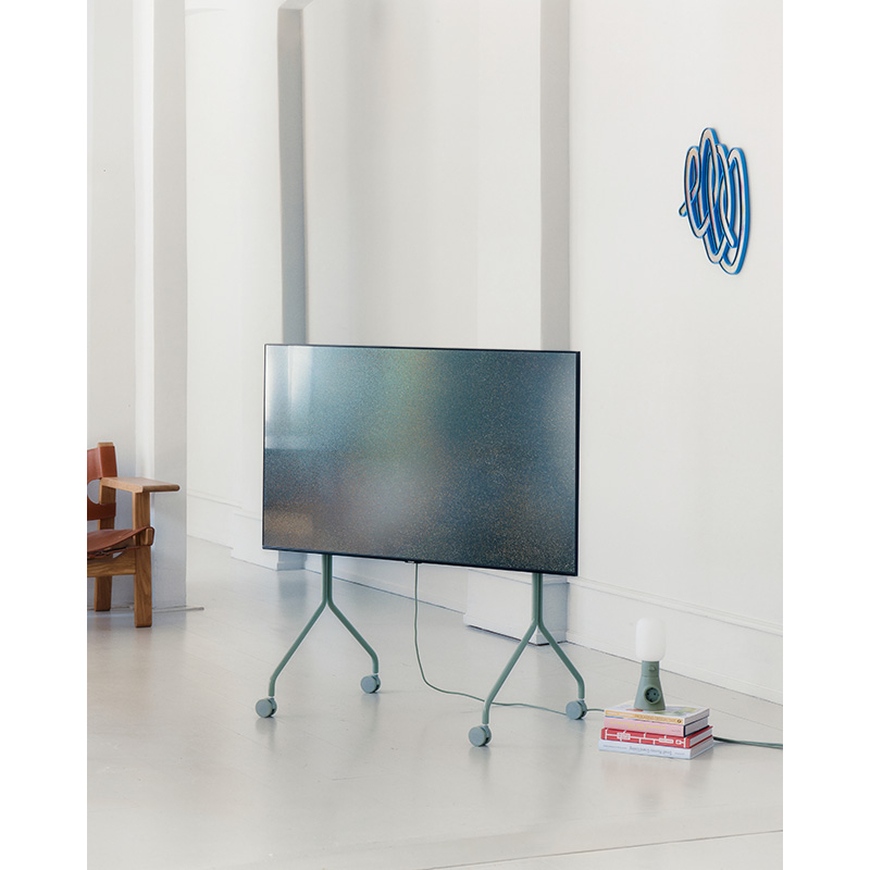 Meuble TV Support TV MOON ROLLIN' Vert mousse PEDESTAL