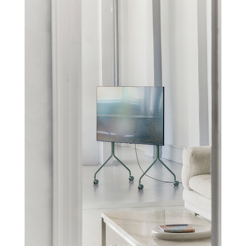 Meuble TV Support TV MOON ROLLIN' Vert mousse PEDESTAL