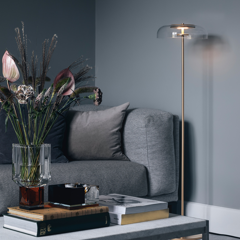 Lampadaire BLOSSI Transparent/ doré NUURA