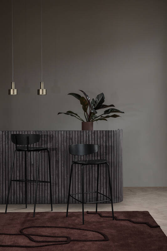 Tabouret haut HERMAN Noir FERM LIVING