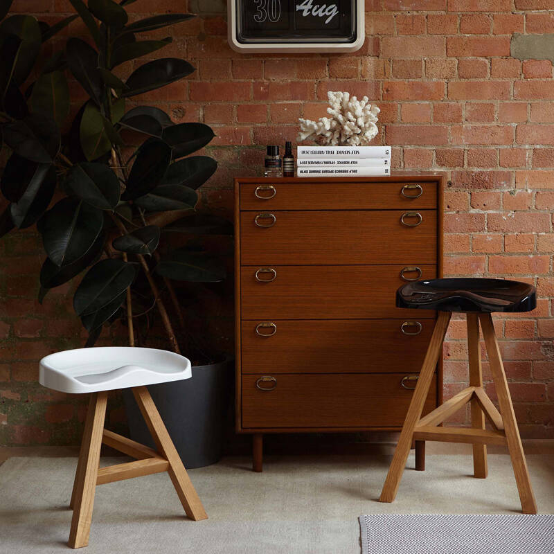 Tabouret haut HEIDI Noir ESTABLISHED & SONS