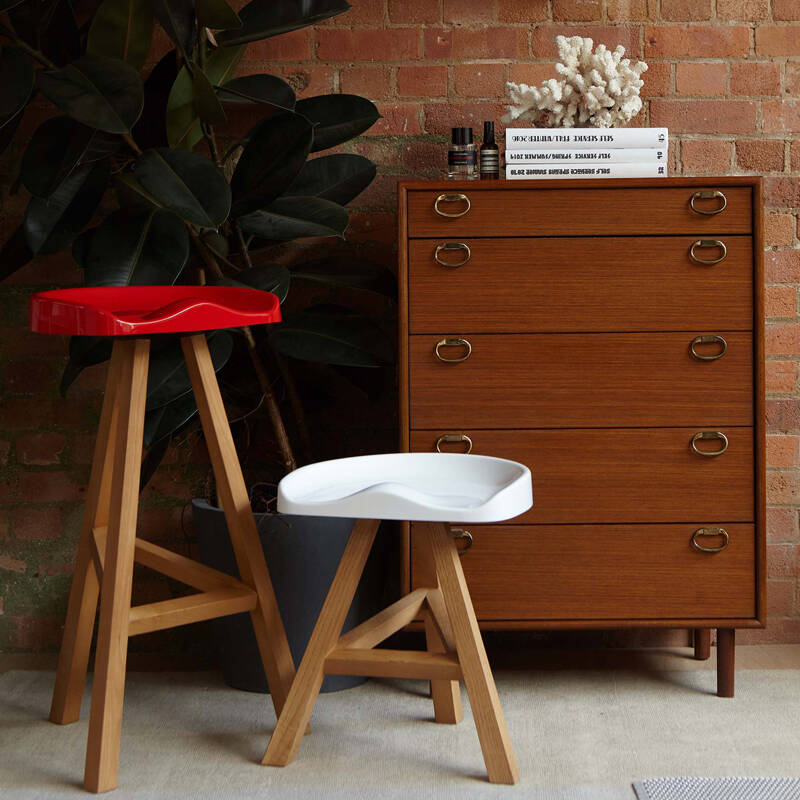 Tabouret haut HEIDI Blanc ESTABLISHED & SONS