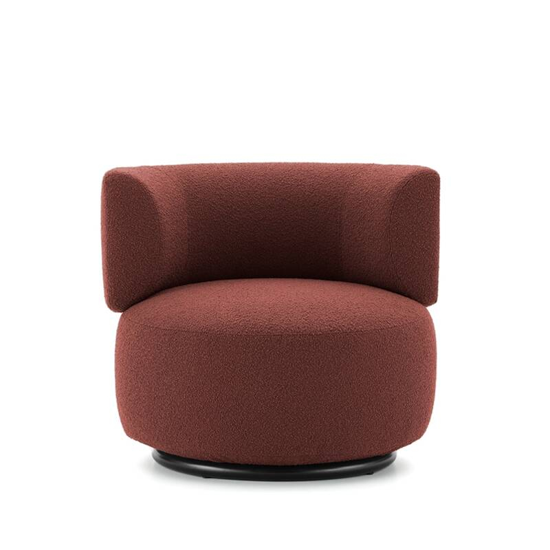Fauteuil K-WAIT Bouclé Bouclé rouge brique KARTELL
