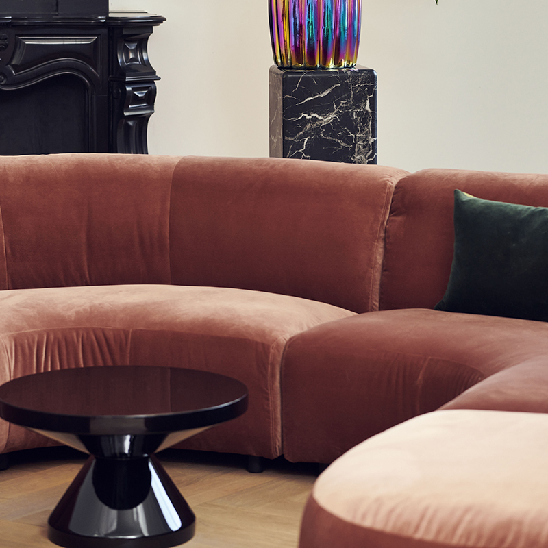 Table basse ZIG ZAG Noir POLS POTTEN
