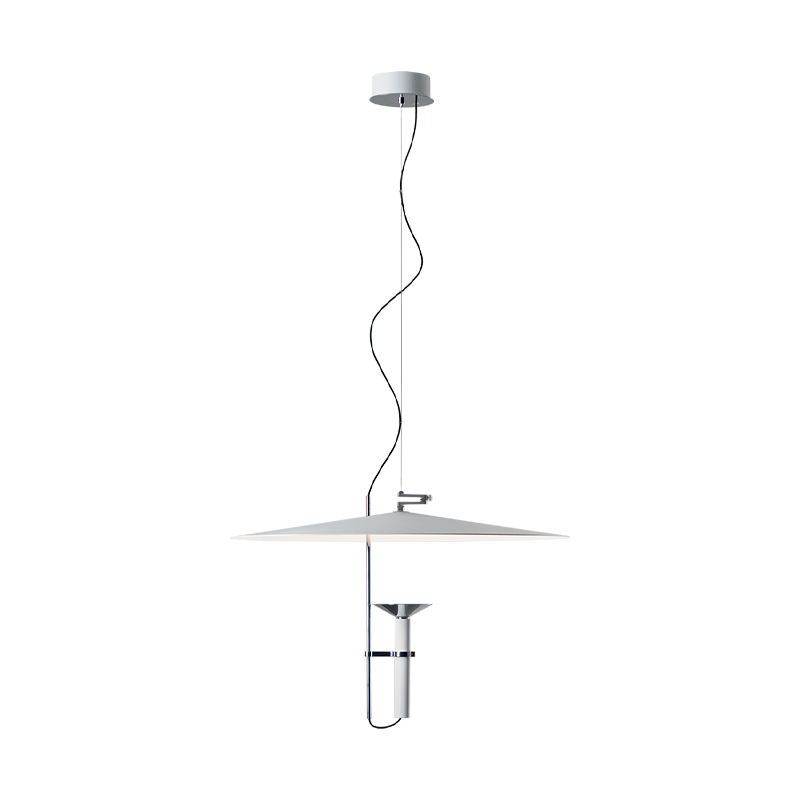 Suspension LUNA Blanc/ chrome STILNOVO