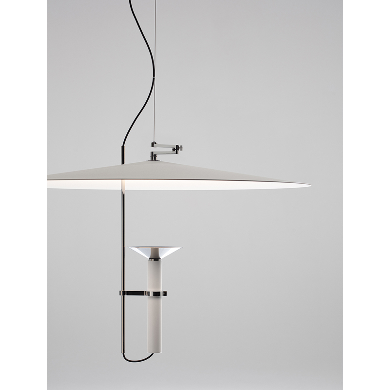 Suspension LUNA Blanc/ chrome STILNOVO