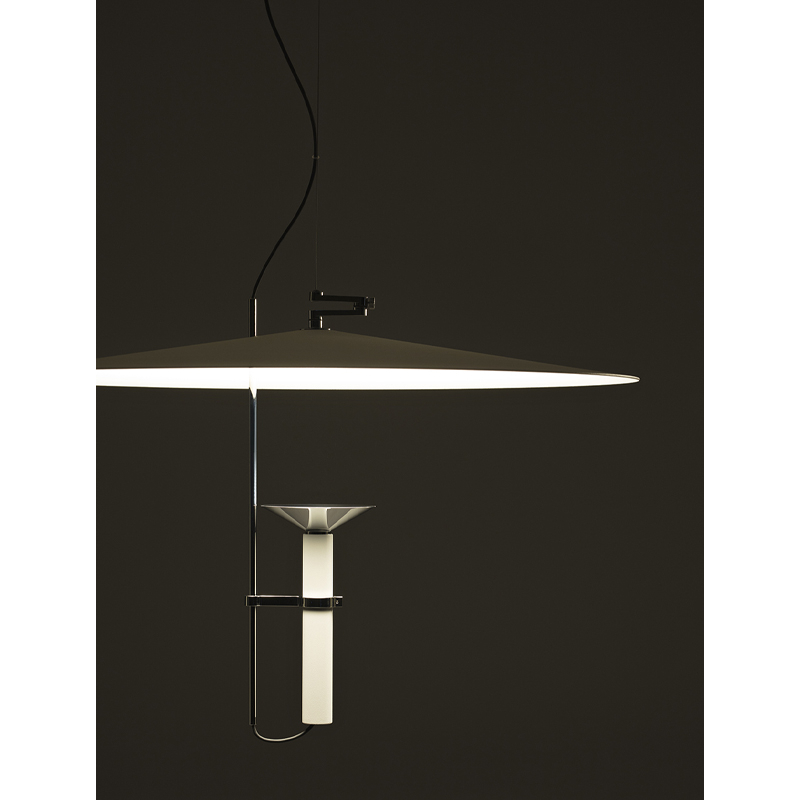 Suspension LUNA Blanc/ chrome STILNOVO