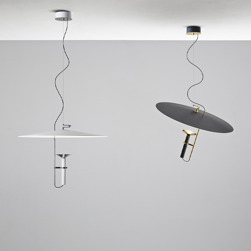 Suspension LUNA Blanc/ chrome STILNOVO
