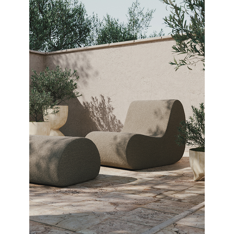 Pouf ROULI Bouclé Sable FERM LIVING