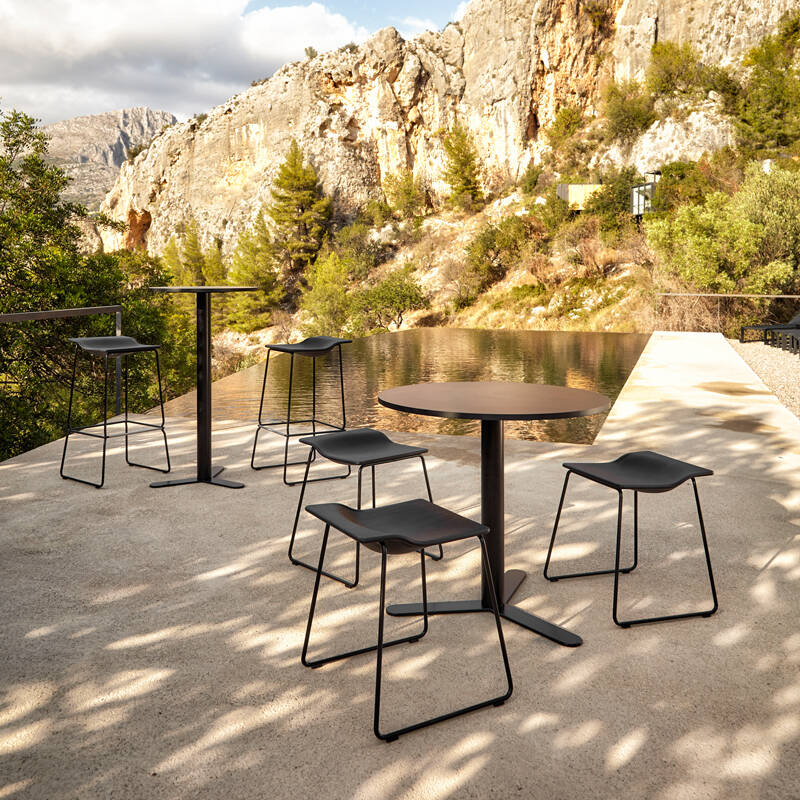 Tabouret haut LAST MINUTE Noir VICCARBE